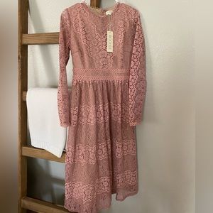 Roolee lace midi dress